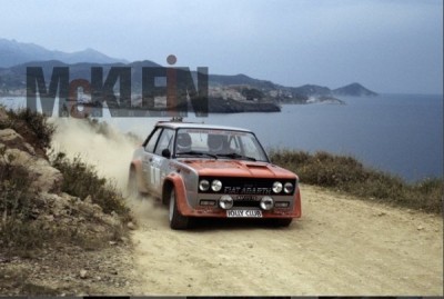 rally dell'Elba 1978 Fiat 131 Abarth Rally <br />in azione : Maurizio Verini