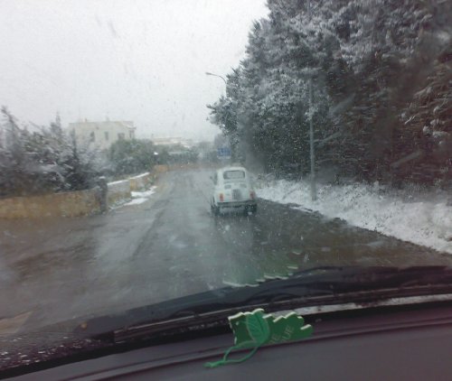 ..ok, si parte in direzione carrozzeria....situazione meteo ideale, vero?