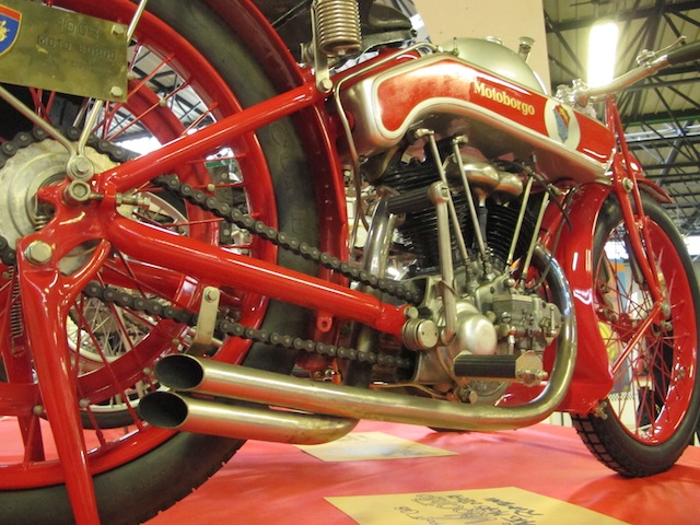 Motoborgo Sport 500  1923 2 cilindri a V 2 marce;<br />Dalla collezione Battilani ( Un Righini delle moto, per capirci...)<br />La marca torinese che Tazio Nuvolari impiegò agli esordi motociclistici della sua carriera